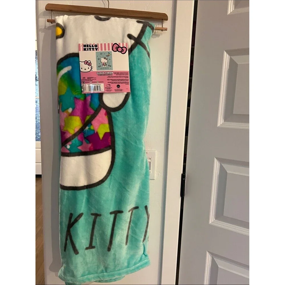 Hello Kitty Dreams and Sparkle Plush Cloud Throw- 60” x 70”, limited edition